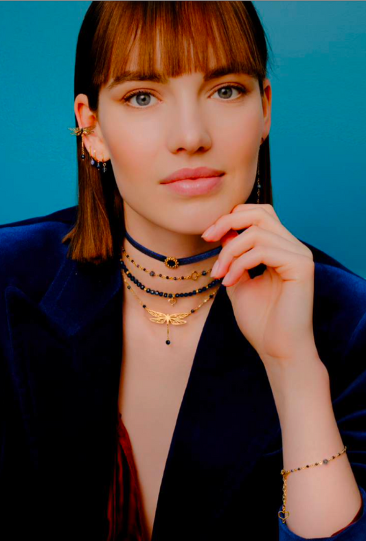 Maman et Sophie Argento – Armband Rosari, Rubin & Aquamarin