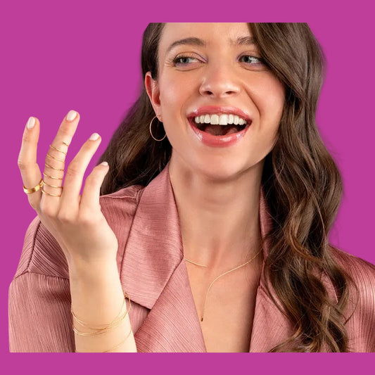 Magic Wire – Angel Necklace, 2 Lines, 18K Gelbgold