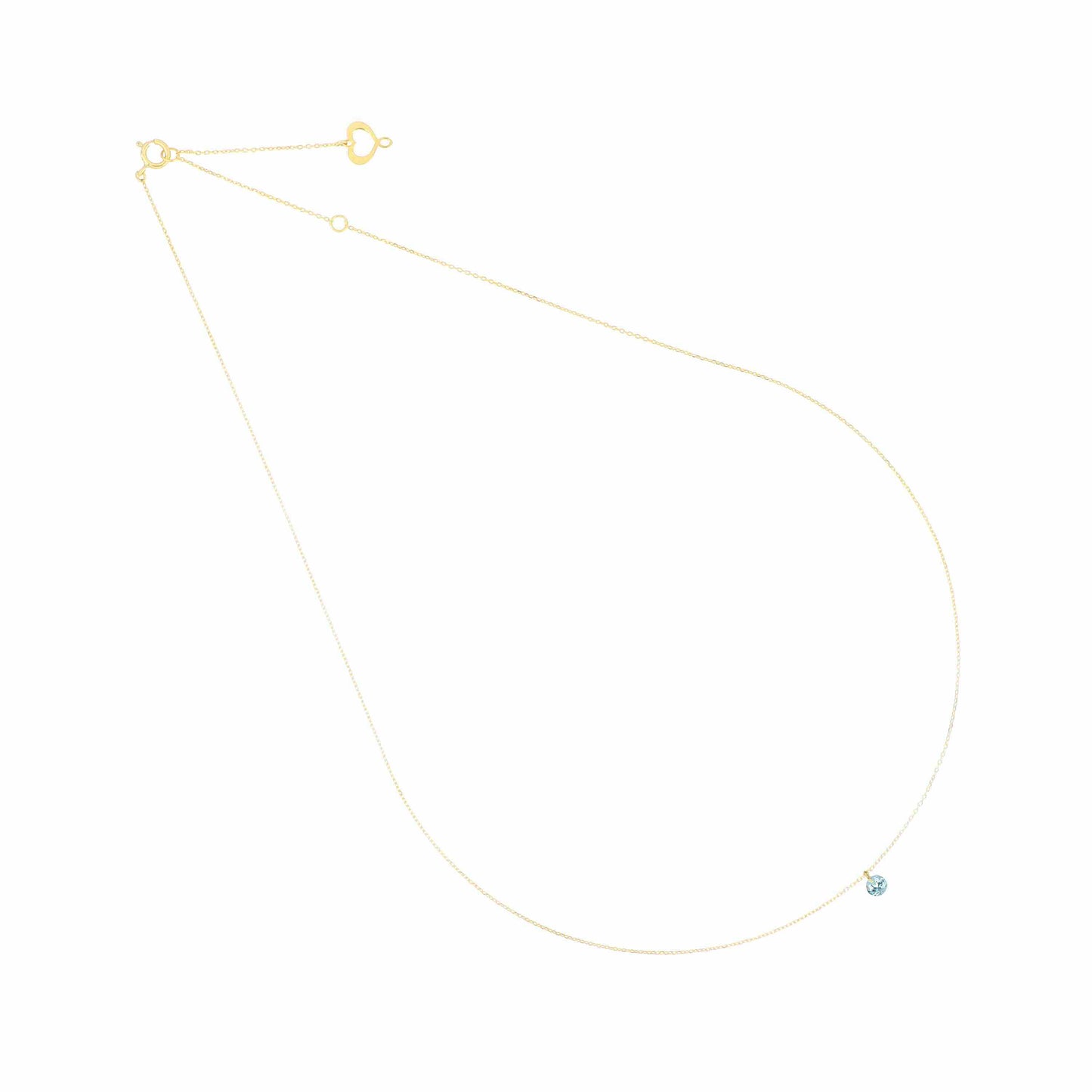 Maman et Sophie Gold 18K – Halskette Pietre Nude, Gelbgold, Blauer Topas