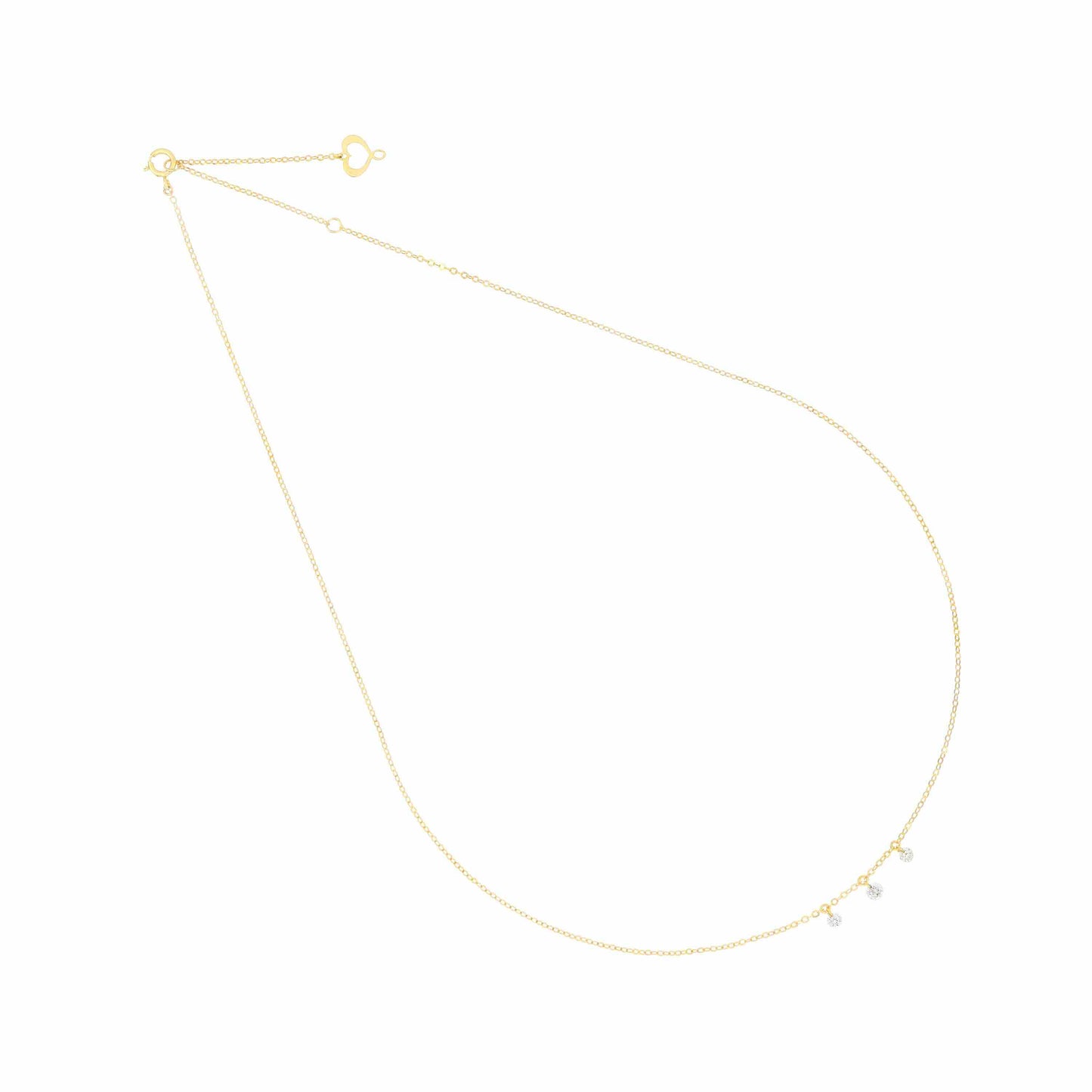 Maman et Sophie Gold 18K – Halskette Diamante Nudo, Gelbgold, Diamanten