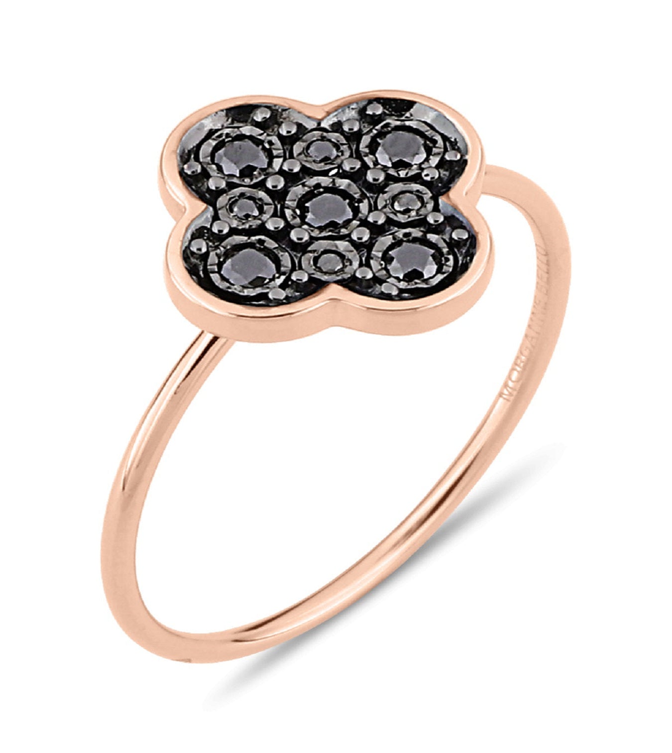 Morganne Bello – Ring Jardin Précieux, Schwarze Diamanten, Roségold