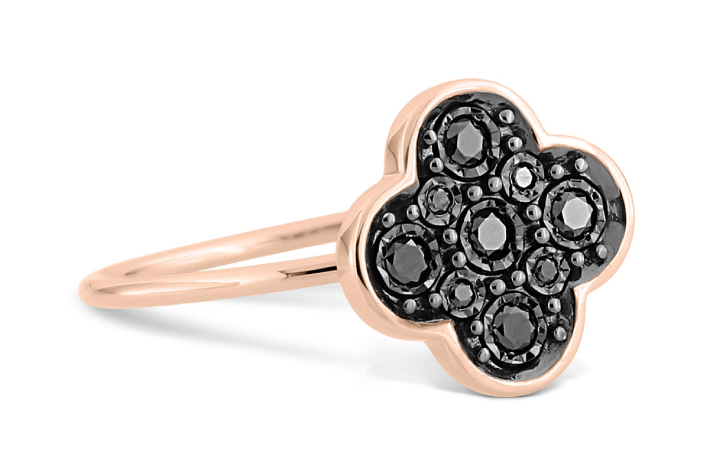 Morganne Bello – Ring Jardin Précieux, Schwarze Diamanten, Roségold