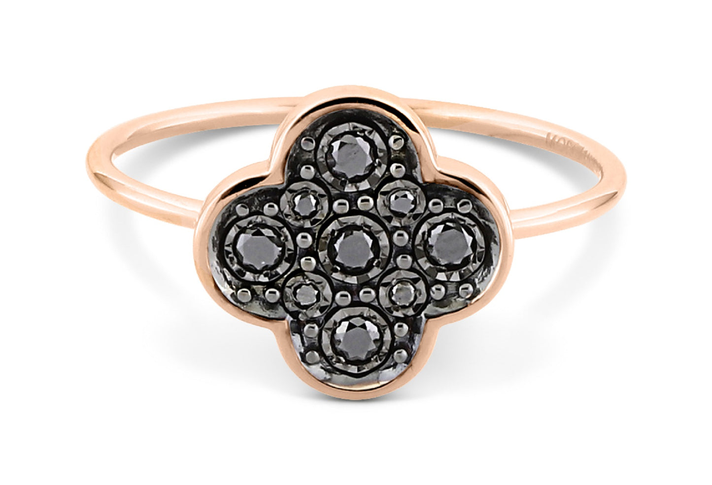 Morganne Bello – Ring Jardin Précieux, Schwarze Diamanten, Roségold