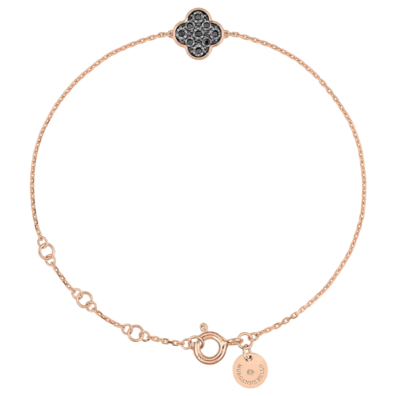 Morganne Bello – Armband Jardin Précieux, Schwarze Diamanten, Roségold