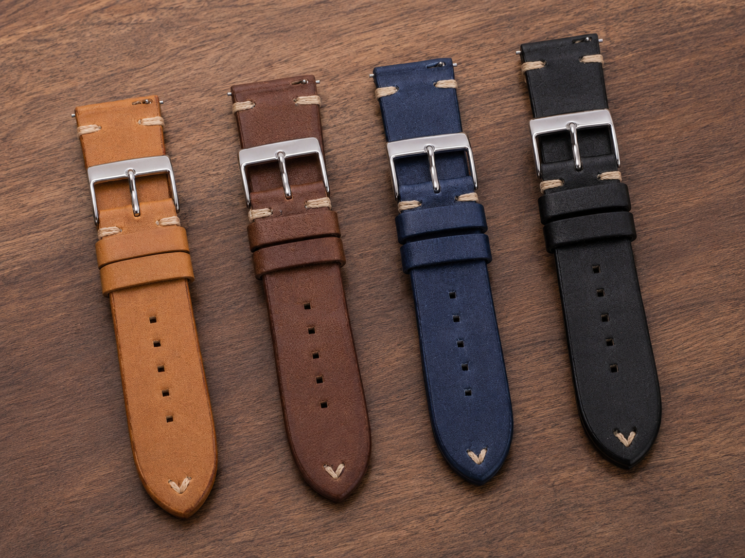 Uhrenarmband aus Pferdeleder in mehreren Farben – Handmade in Italien