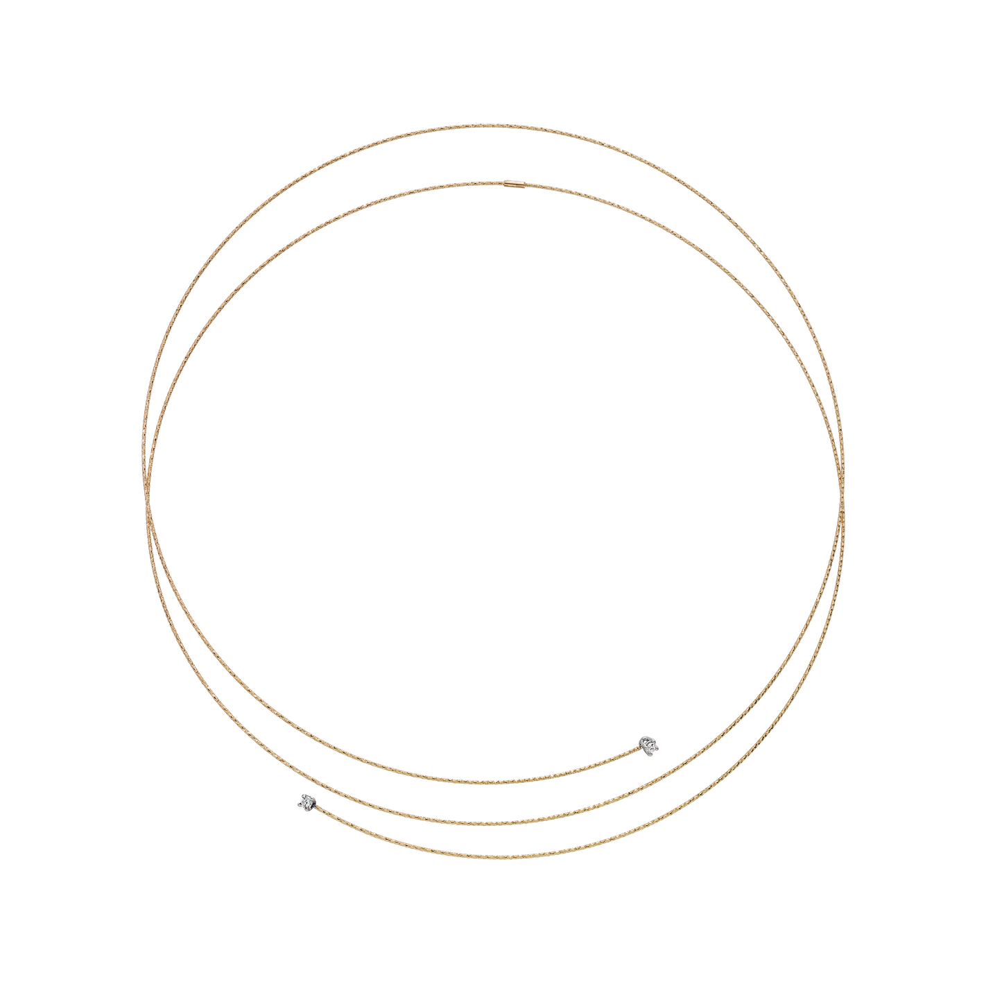 Magic Wire SILENZIO Halskette mit Diamanten aus 18K Gold