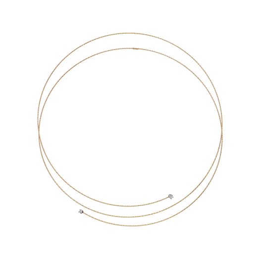 Magic Wire SILENZIO Halskette mit Diamanten aus 18K Gold