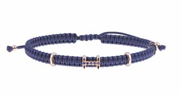 Concordia Bridge Bracelet – Blue Sapphires & Rose Gold (AC21/1A-Z-2OV-S)
