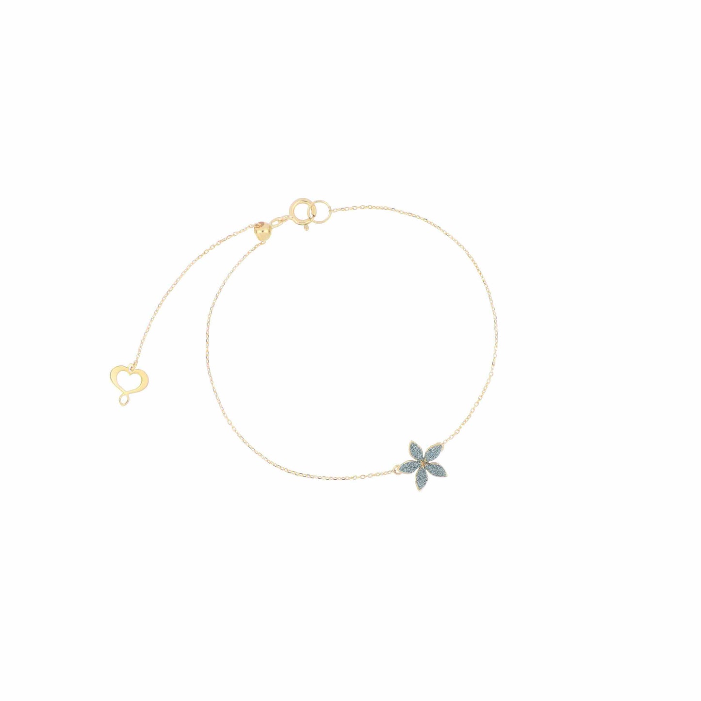 Maman et Sophie Gold 18K – Armband Fiore, Gelbgold, Blume, Diamantstaub