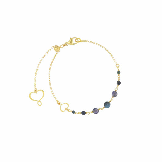 Maman et Sophie Argento – Armband Onda, Saphir, Lolith & Aquamarin