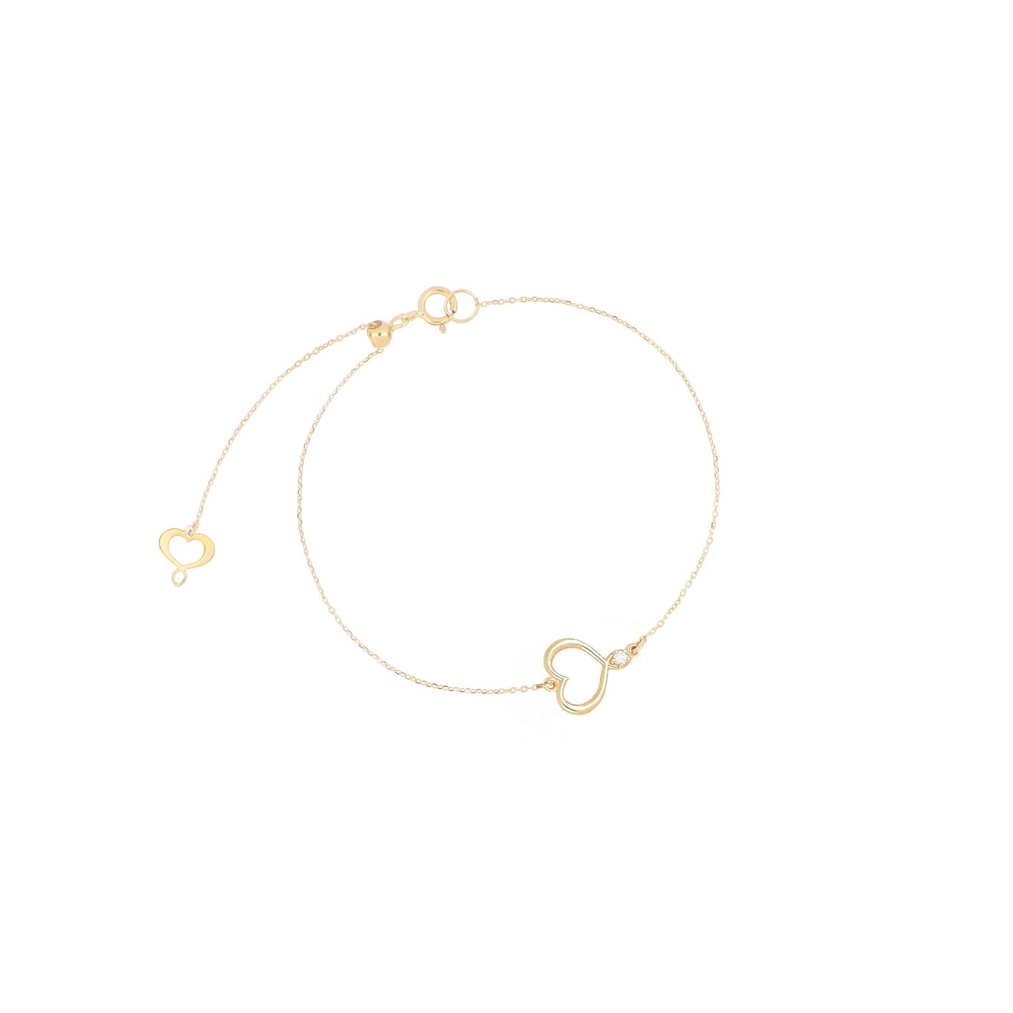 Maman et Sophie Diamond Heart Armband aus 18K Gold