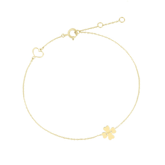 Armband – Modell Petit Four-Leaf Clover (18 K Gelbgold)