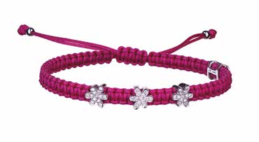 Concordia Indole Pavé Flower Bracelet – 18K White Gold (FIOREPAVEx3-S)