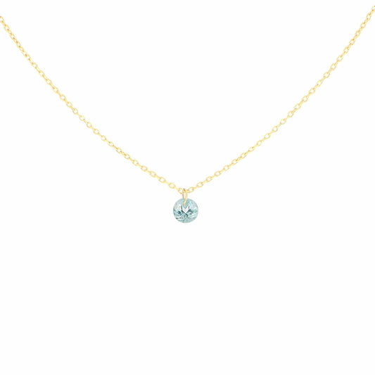 Maman et Sophie Gold 18K – Halskette Pietre Nude, Gelbgold, Blauer Topas