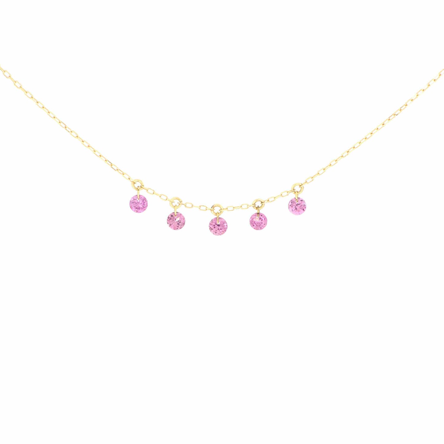 Maman et Sophie Gold 18K – Halskette Pietre Nude, Gelbgold, 5 Rhodolithe