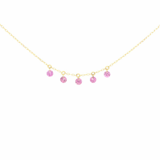 Maman et Sophie Gold 18K – Halskette Pietre Nude, Gelbgold, 5 Rhodolithe