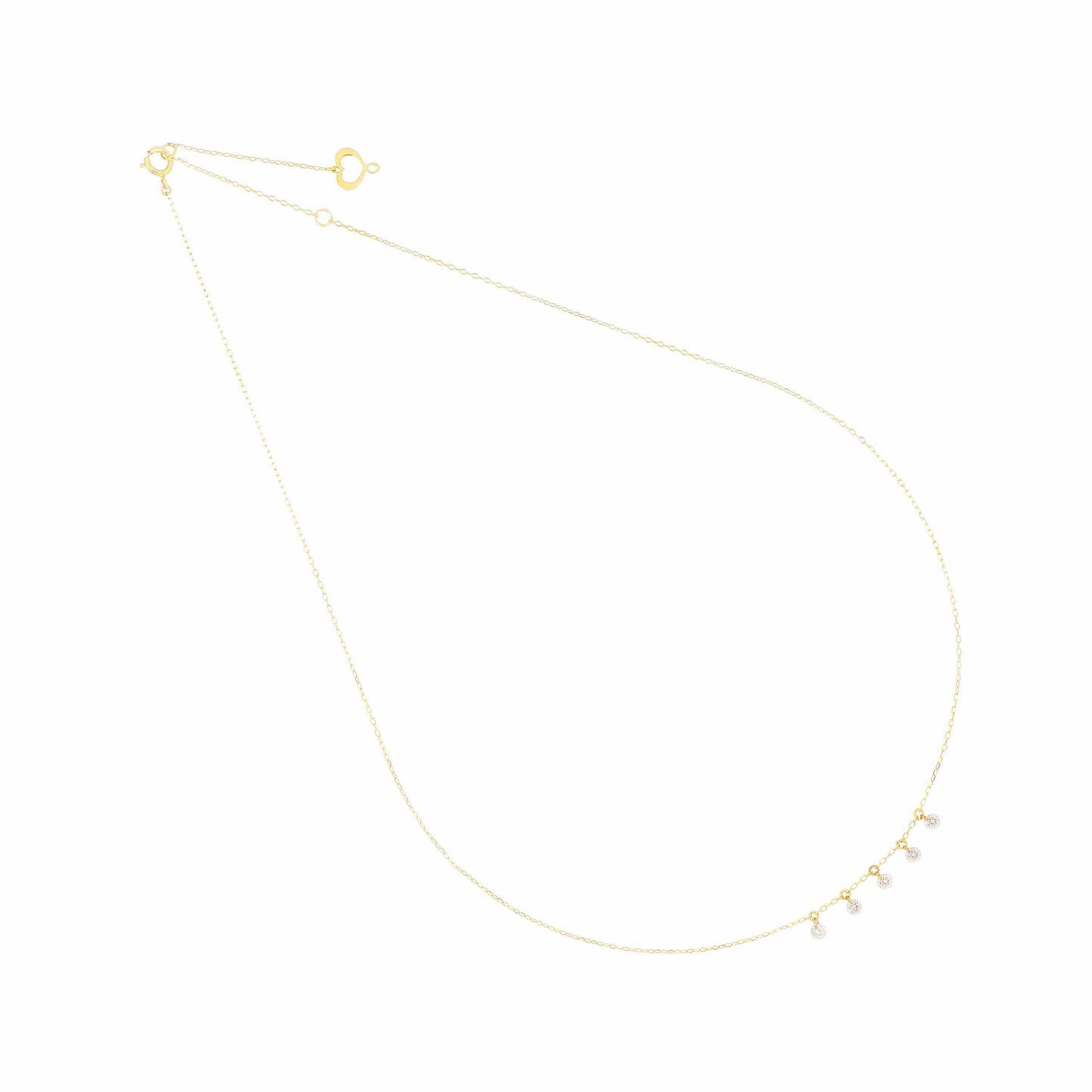 Maman et Sophie Gold 18K – Halskette Diamante Nudo, Gelbgold, Diamanten