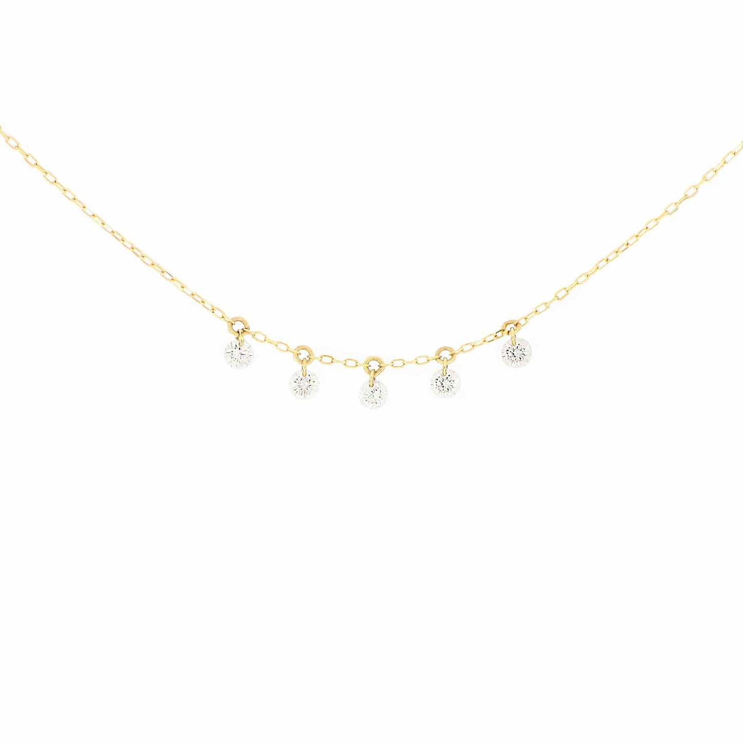 Maman et Sophie Gold 18K – Halskette Diamante Nudo, Gelbgold, Diamanten