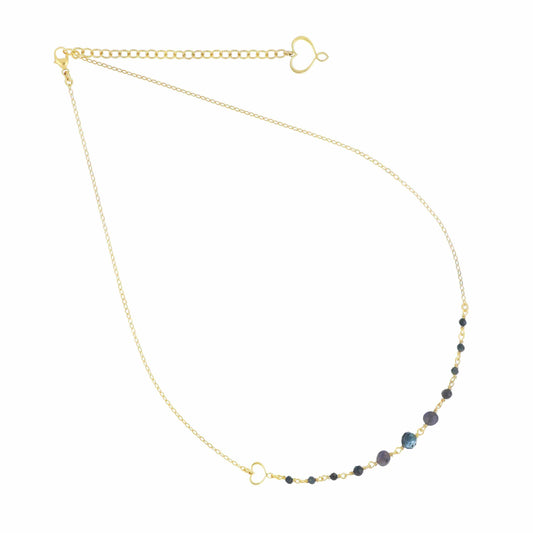 Maman et Sophie Argento – Halskette Onda, Saphir, Lolith & Aquamarin