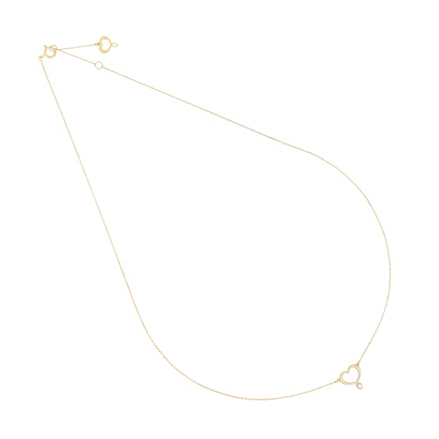 Maman et Sophie Diamond Heart Halskette aus 18K Gold