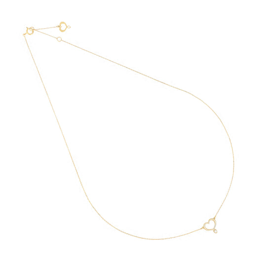 Maman et Sophie Diamond Heart Halskette aus 18K Gold