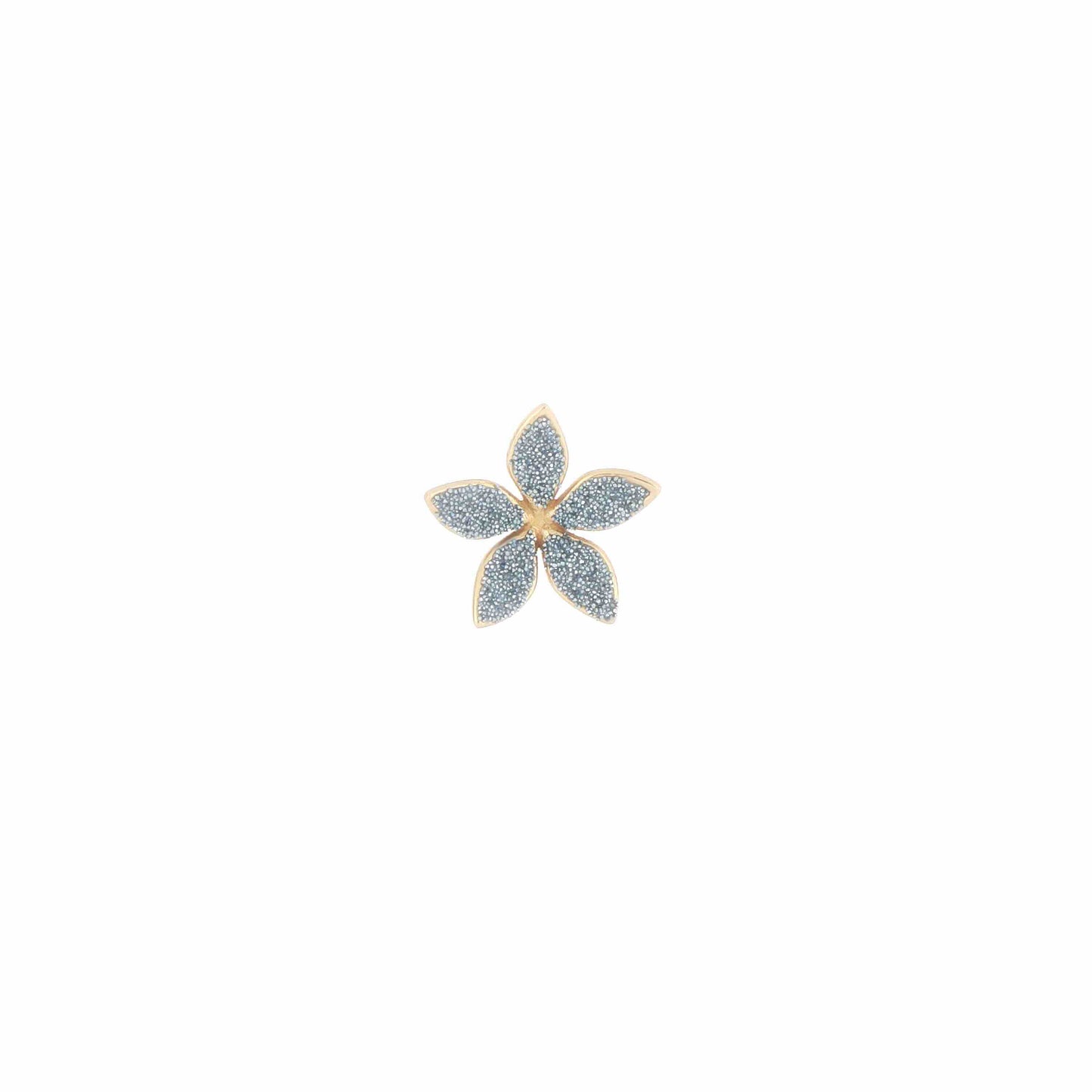 Maman et Sophie Gold 18K – Ohrringe Fiore, Gelbgold, Blume, Diamantstaub