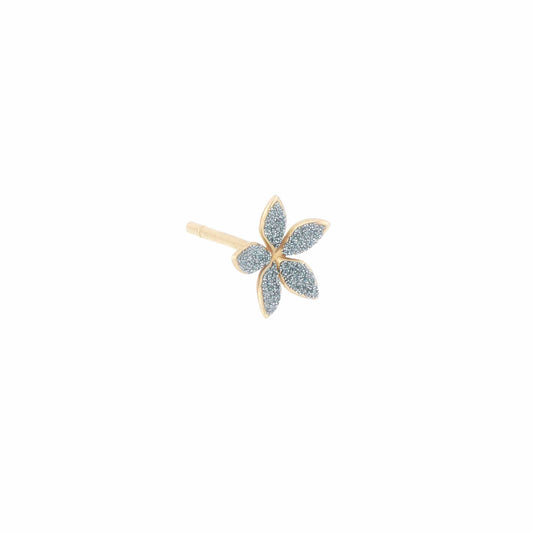 Maman et Sophie Gold 18K – Ohrringe Fiore, Gelbgold, Blume, Diamantstaub