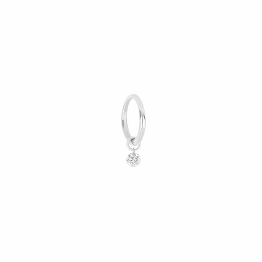 Maman et Sophie Gold 18K – Ohrring Diamante Nudo, Weißgold, Diamant 0,05 ct