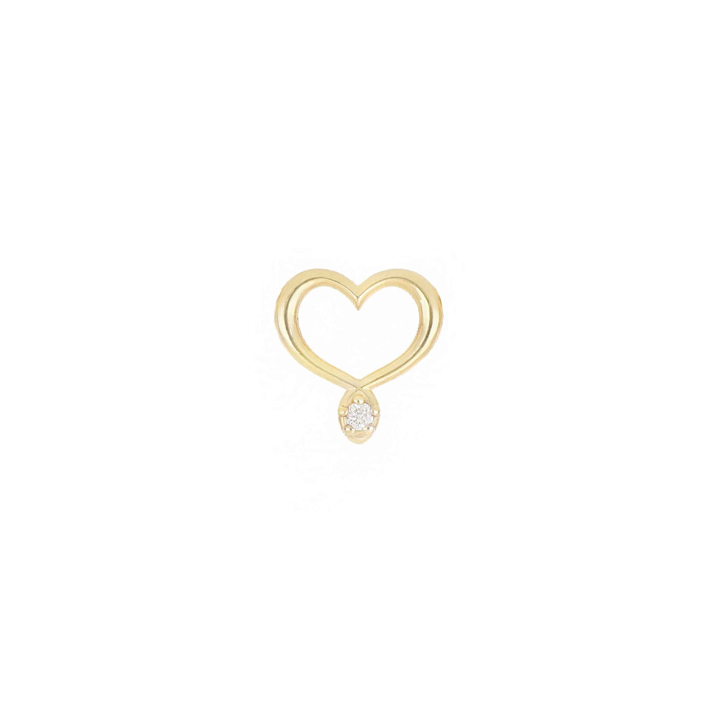 Maman et Sophie Diamond Heart Ohrringe aus 18K Gold