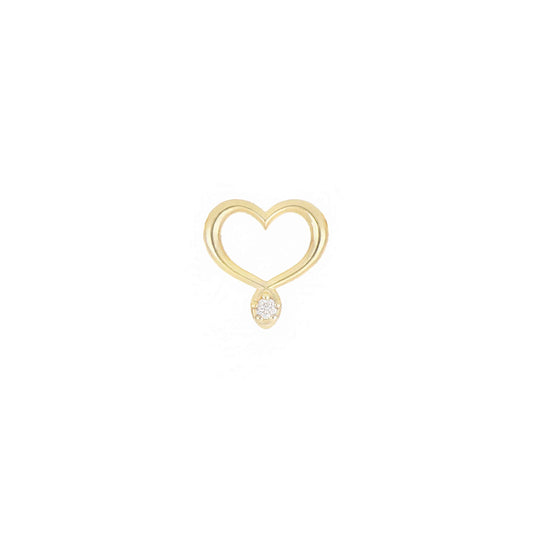 Maman et Sophie Diamond Heart Ohrringe aus 18K Gold